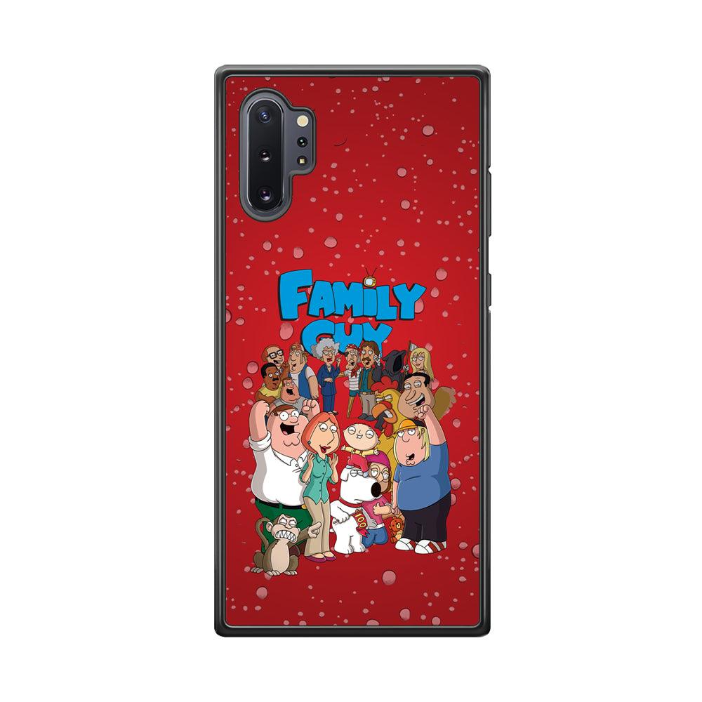 Family Guy Great Team and Family Samsung Galaxy Note 10 Plus Case-Rubber Black (2D Case)-Oxvistore