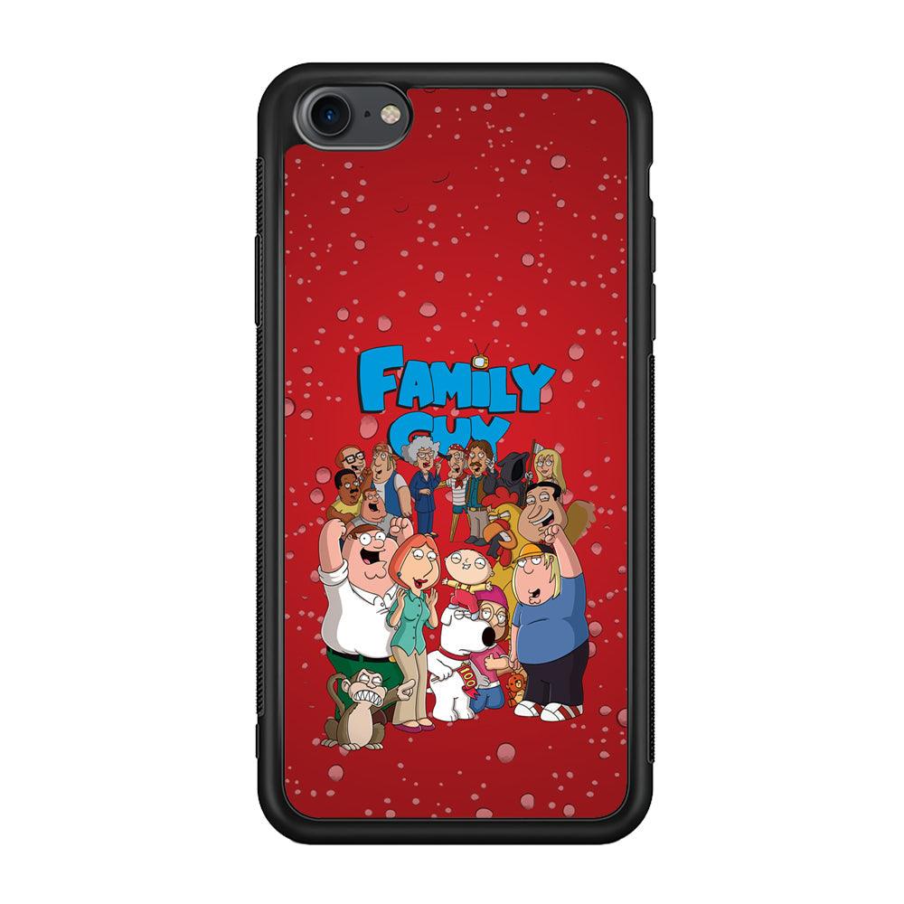 Family Guy Great Team and Family iPhone 7 Case-Rubber Black (2D Case)-Oxvistore