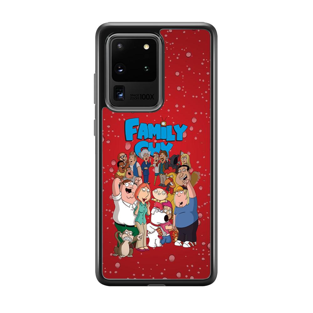 Family Guy Great Team and Family Samsung Galaxy S20 Ultra Case-Rubber Black (2D Case)-Oxvistore