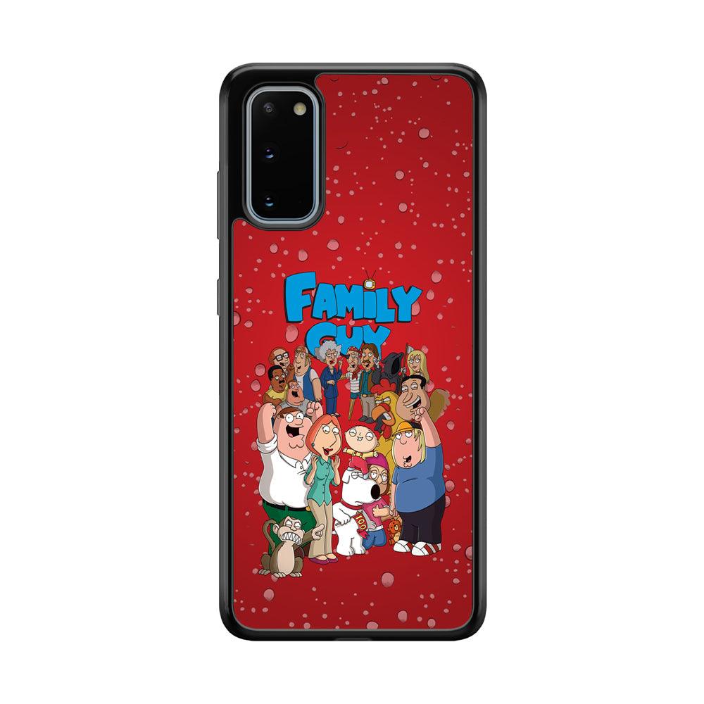 Family Guy Great Team and Family Samsung Galaxy S20 Case-Rubber Black (2D Case)-Oxvistore