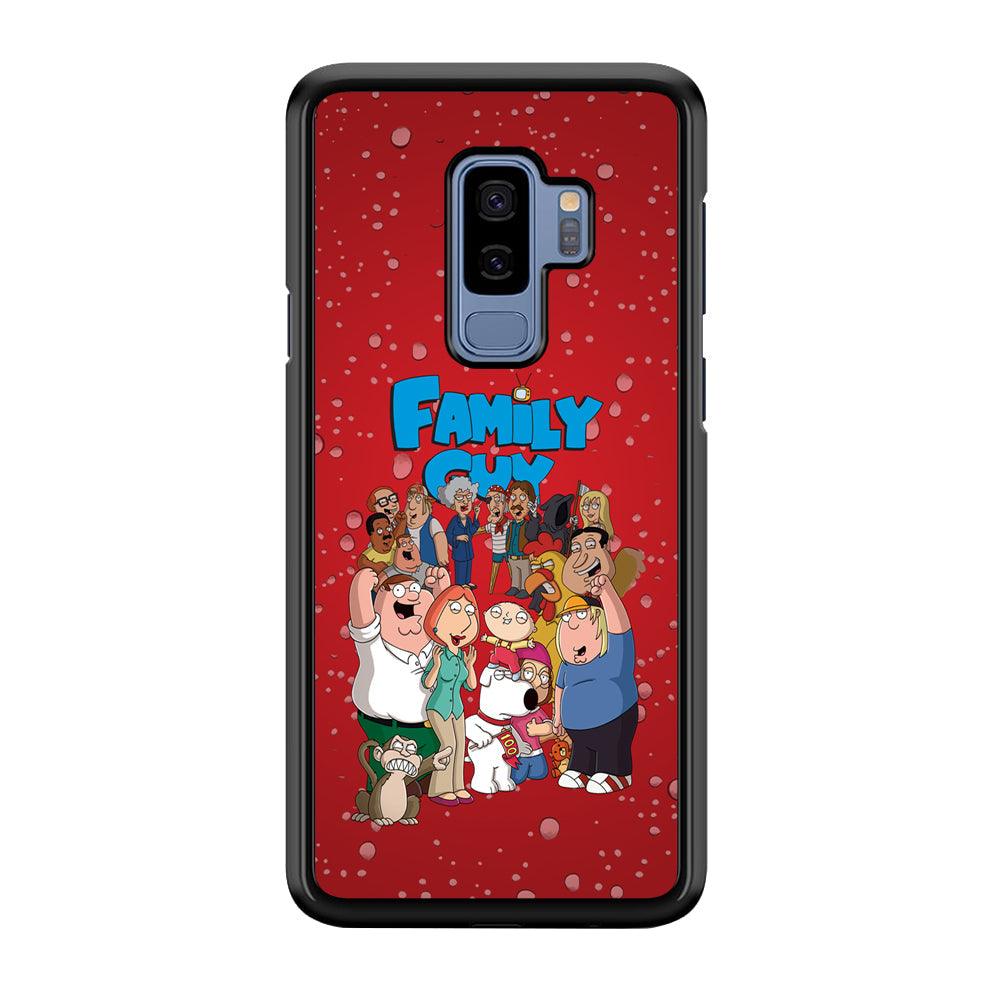 Family Guy Great Team and Family Samsung Galaxy S9 Plus Case-Rubber Black (2D Case)-Oxvistore