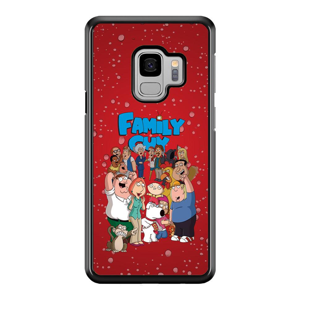 Family Guy Great Team and Family Samsung Galaxy S9 Case-Rubber Black (2D Case)-Oxvistore