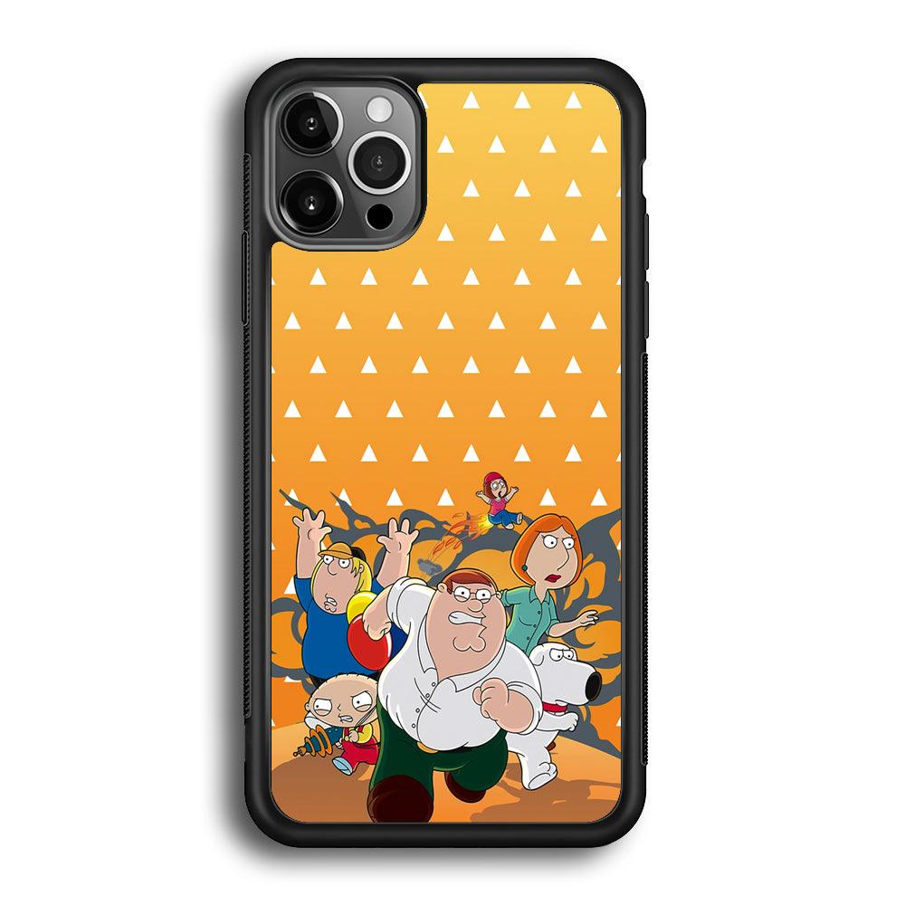 Family Guy Run for Counter Attack iPhone 12 Pro Case-Rubber Black (2D Case)-Oxvistore