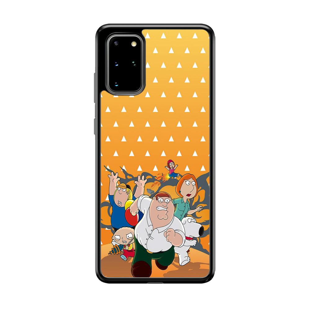 Family Guy Run for Counter Attack Samsung Galaxy S20 Plus Case-Rubber Black (2D Case)-Oxvistore