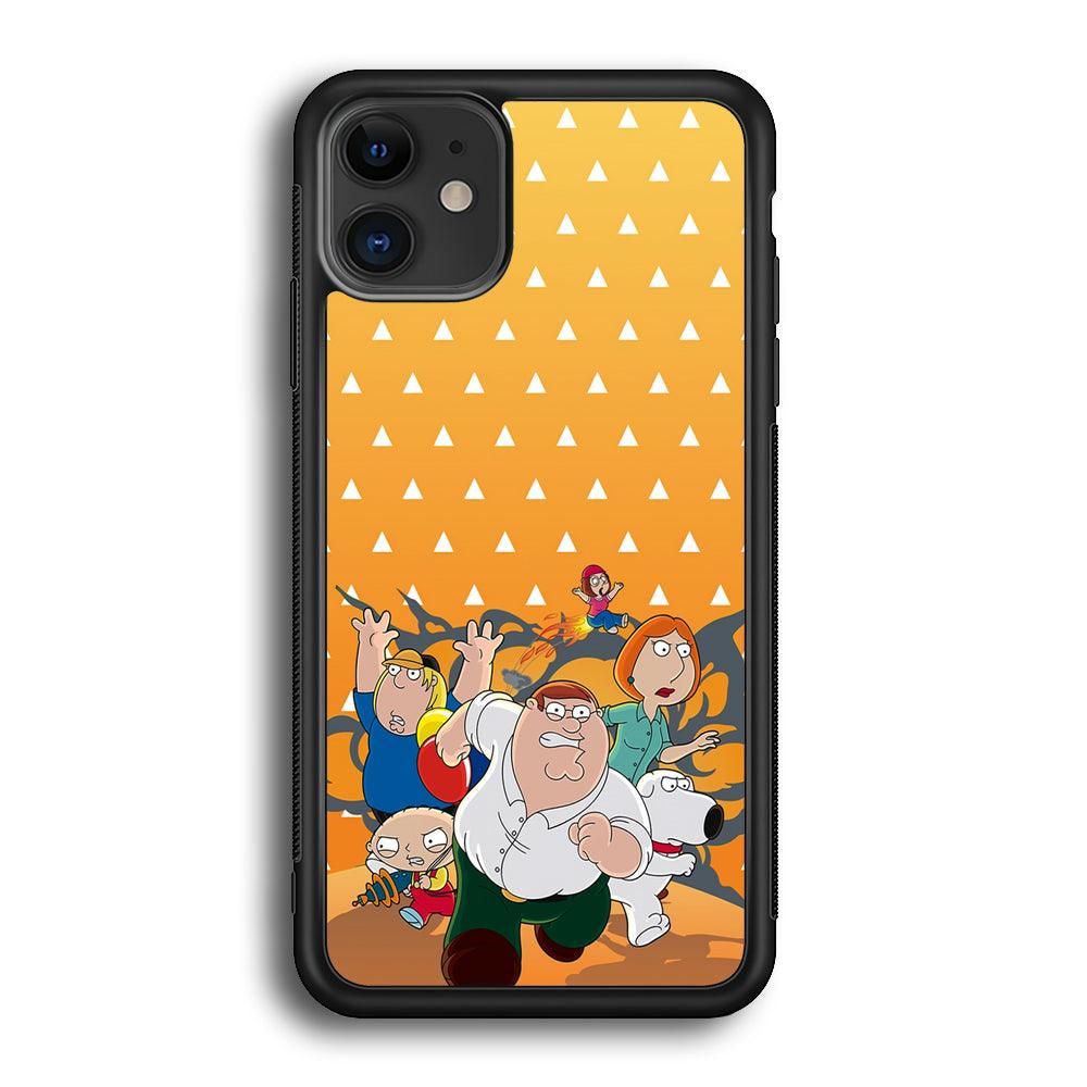 Family Guy Run for Counter Attack iPhone 12 Case-Rubber Black (2D Case)-Oxvistore