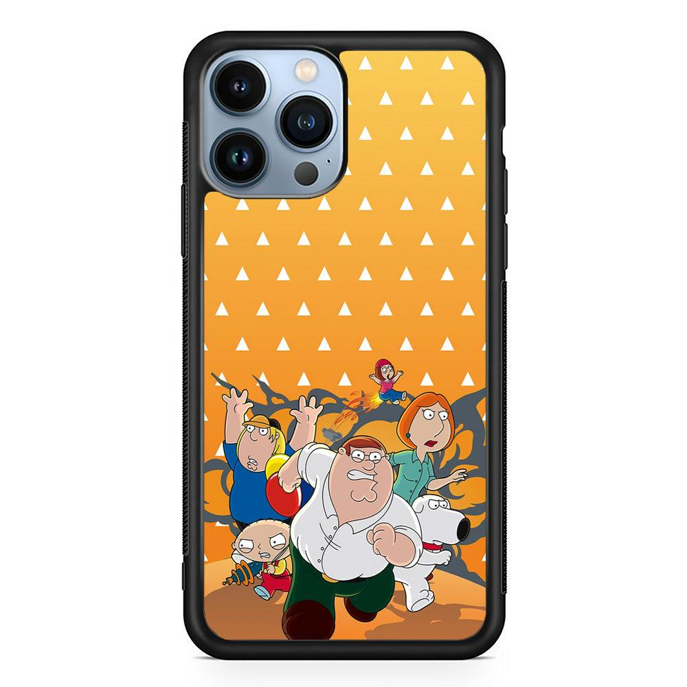 Family Guy Run for Counter Attack iPhone 15 Pro Case-Rubber Black (2D Case)-Oxvistore