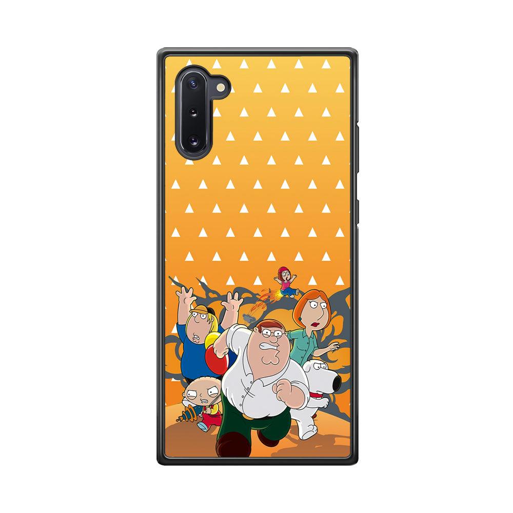 Family Guy Run for Counter Attack Samsung Galaxy Note 10 Case-Rubber Black (2D Case)-Oxvistore