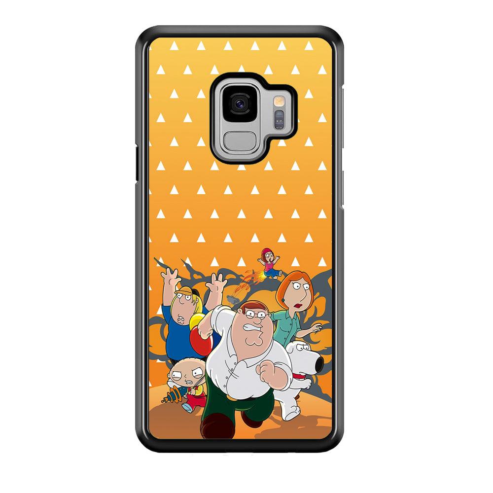 Family Guy Run for Counter Attack Samsung Galaxy S9 Case-Rubber Black (2D Case)-Oxvistore
