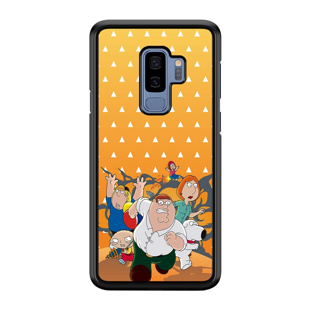 Family Guy Run for Counter Attack Samsung Galaxy S9 Plus Case-Rubber Black (2D Case)-Oxvistore