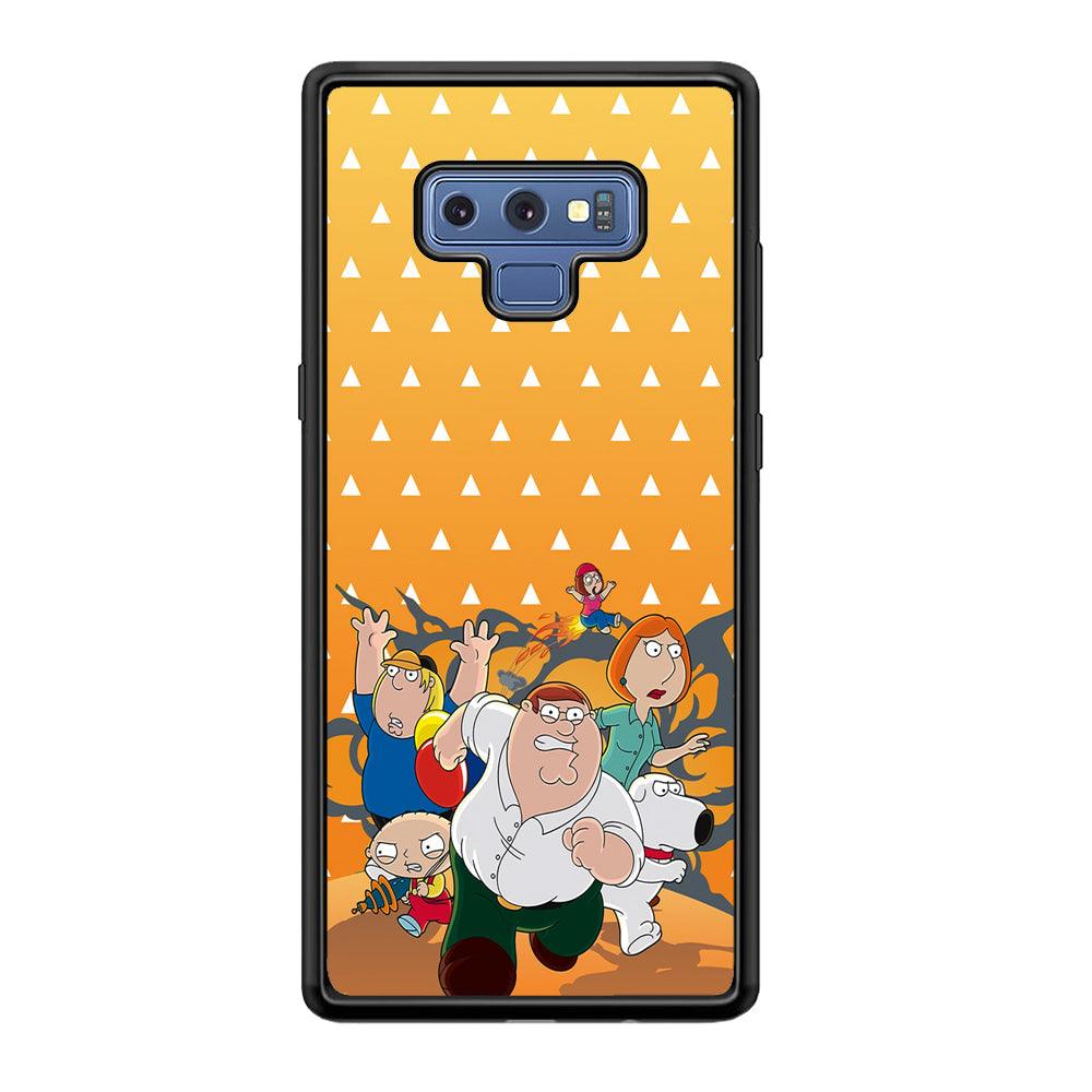 Family Guy Run for Counter Attack Samsung Galaxy Note 9 Case-Rubber Black (2D Case)-Oxvistore