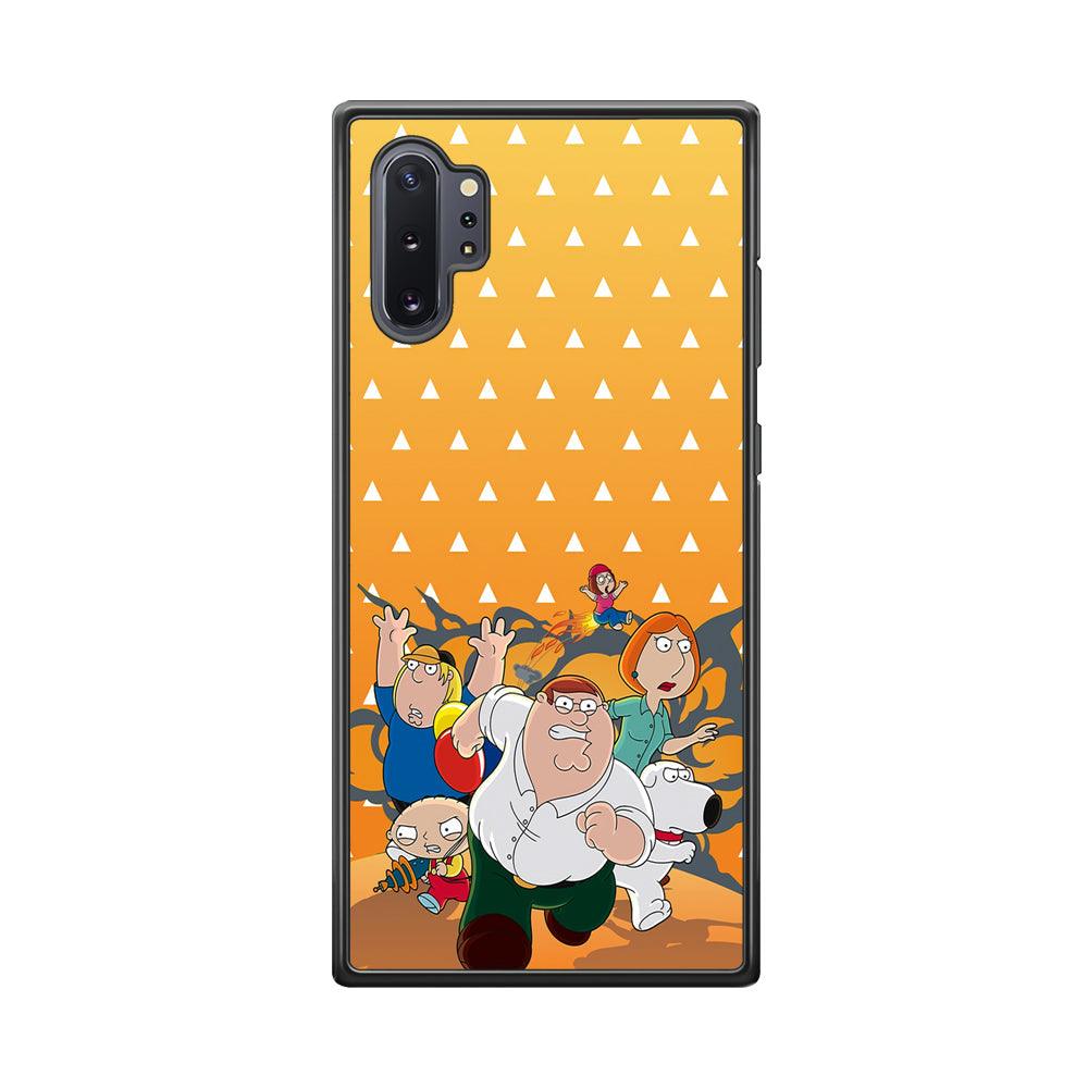 Family Guy Run for Counter Attack Samsung Galaxy Note 10 Plus Case-Rubber Black (2D Case)-Oxvistore