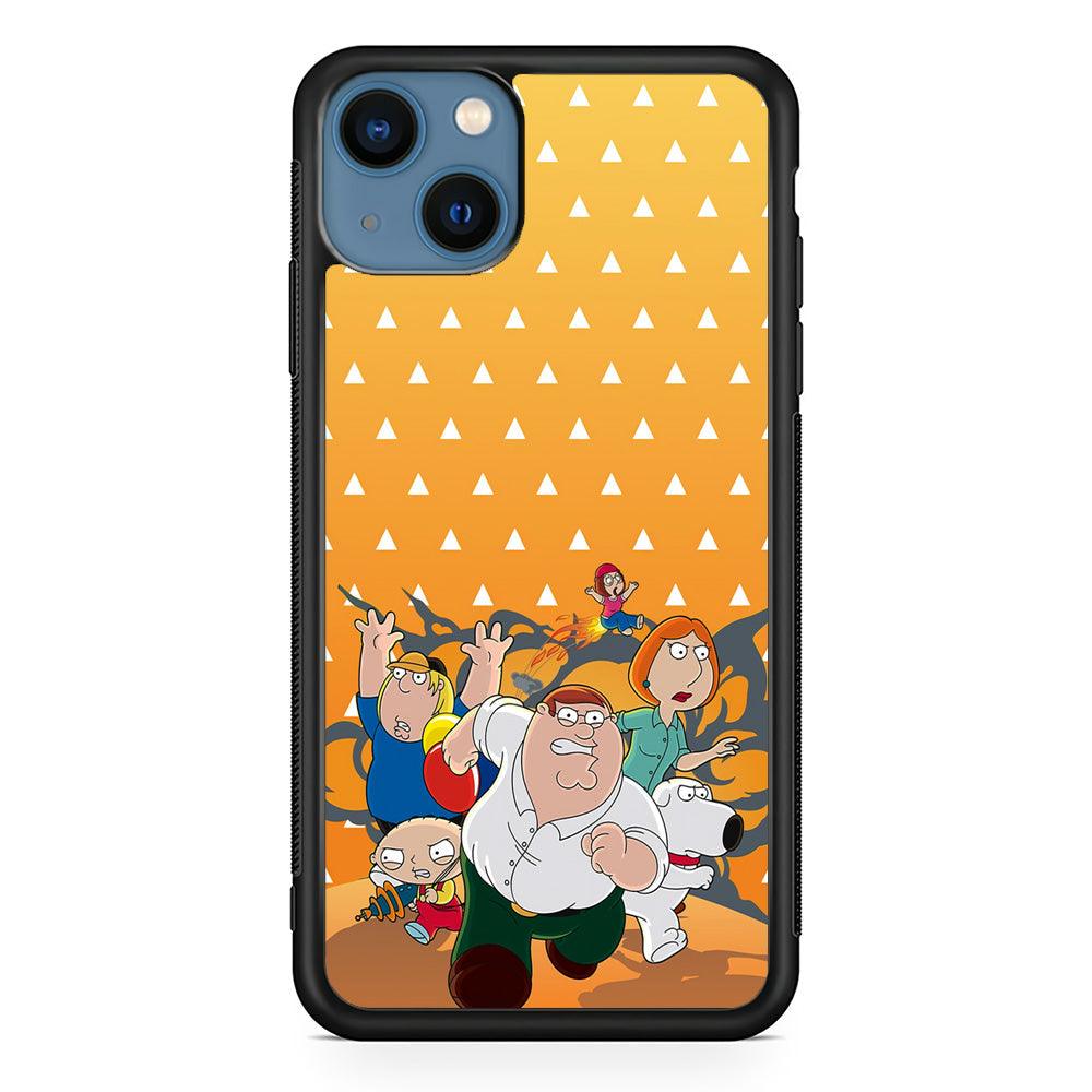 Family Guy Run for Counter Attack iPhone 13 Case-Rubber Black (2D Case)-Oxvistore
