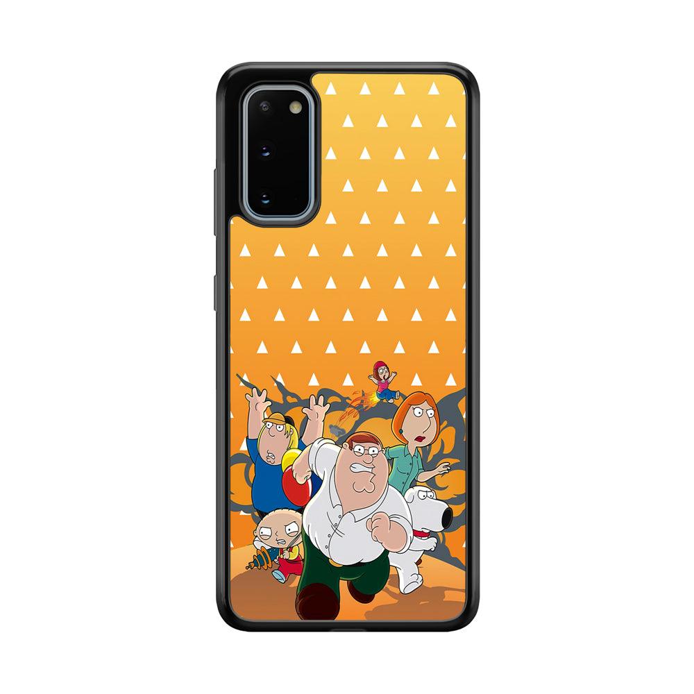 Family Guy Run for Counter Attack Samsung Galaxy S20 Case-Rubber Black (2D Case)-Oxvistore