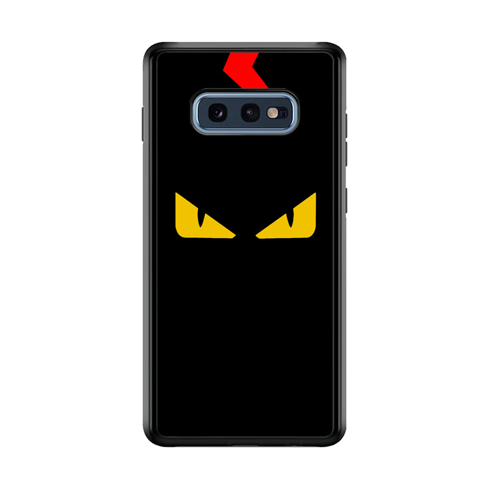 Fendi Monster Eyes Samsung Galaxy S10E Case-Rubber White (2D Case)-Oxvistore