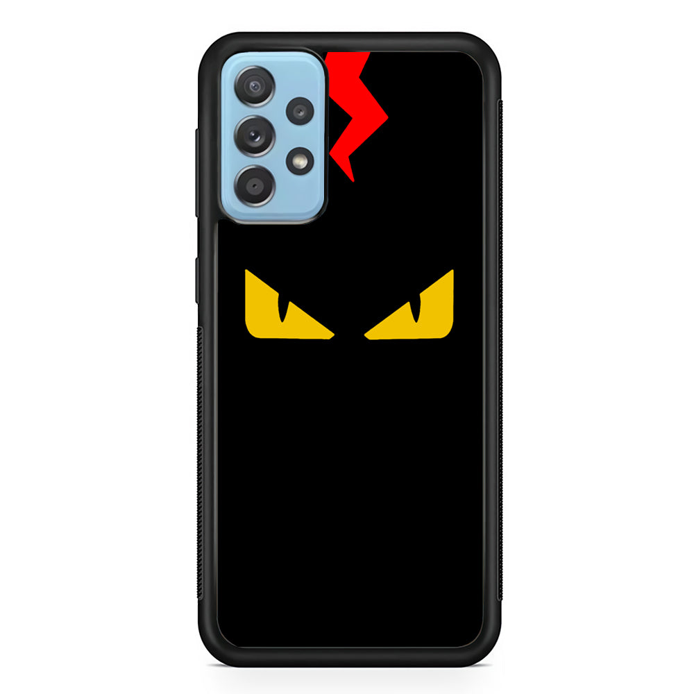 Fendi Monster Eyes Samsung Galaxy A52 Case-Rubber White (2D Case)-Oxvistore