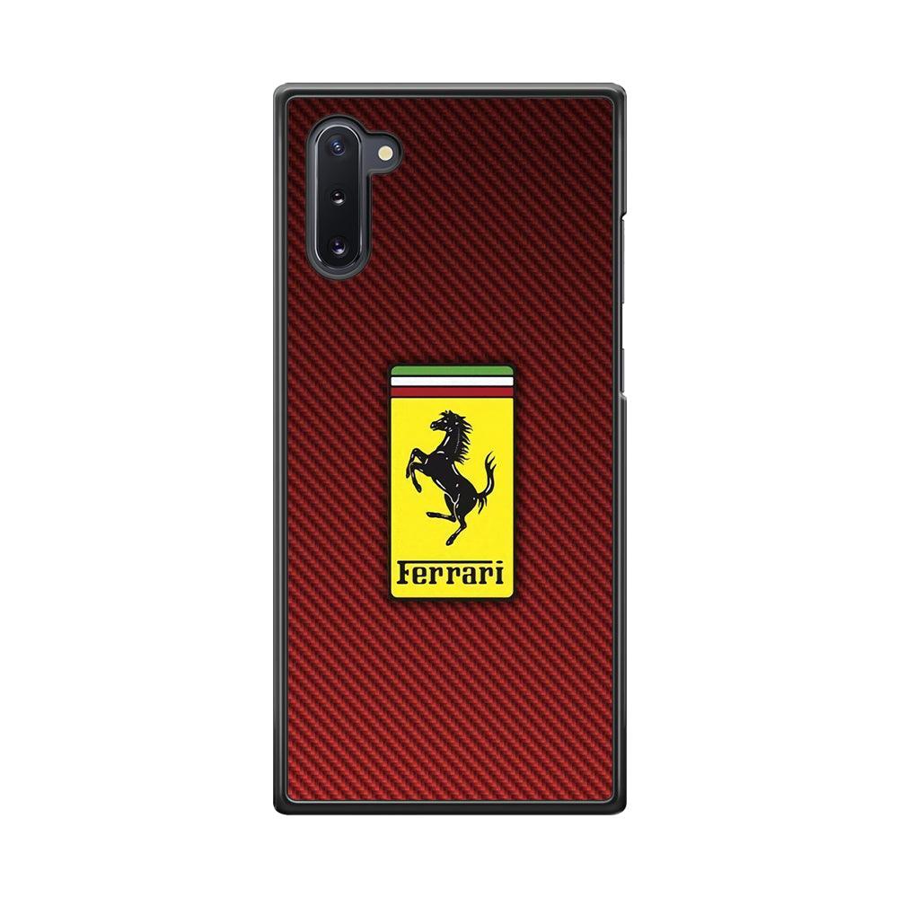 Ferrari Bloodshot Fiber Samsung Galaxy Note 10 Case-Rubber Black (2D Case)-Oxvistore