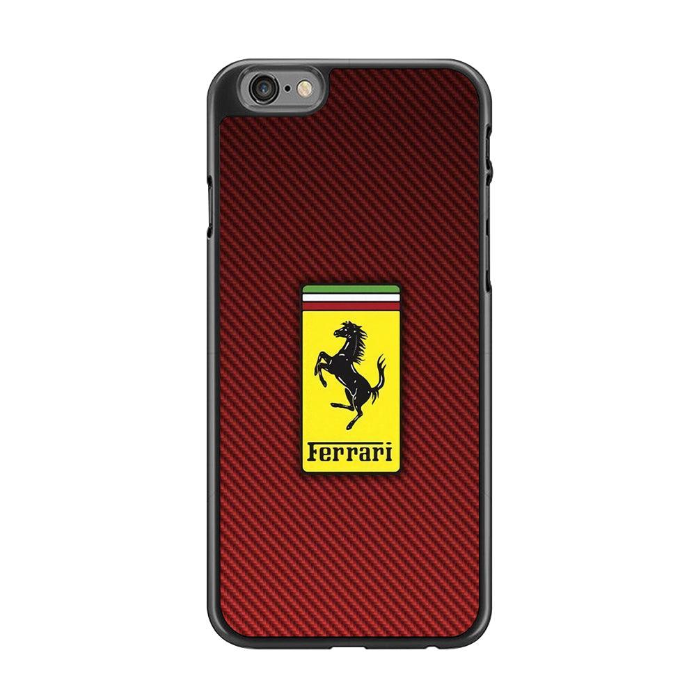 Ferrari Bloodshot Fiber iPhone 6 Plus | 6s Plus Case-Rubber Black (2D Case)-Oxvistore