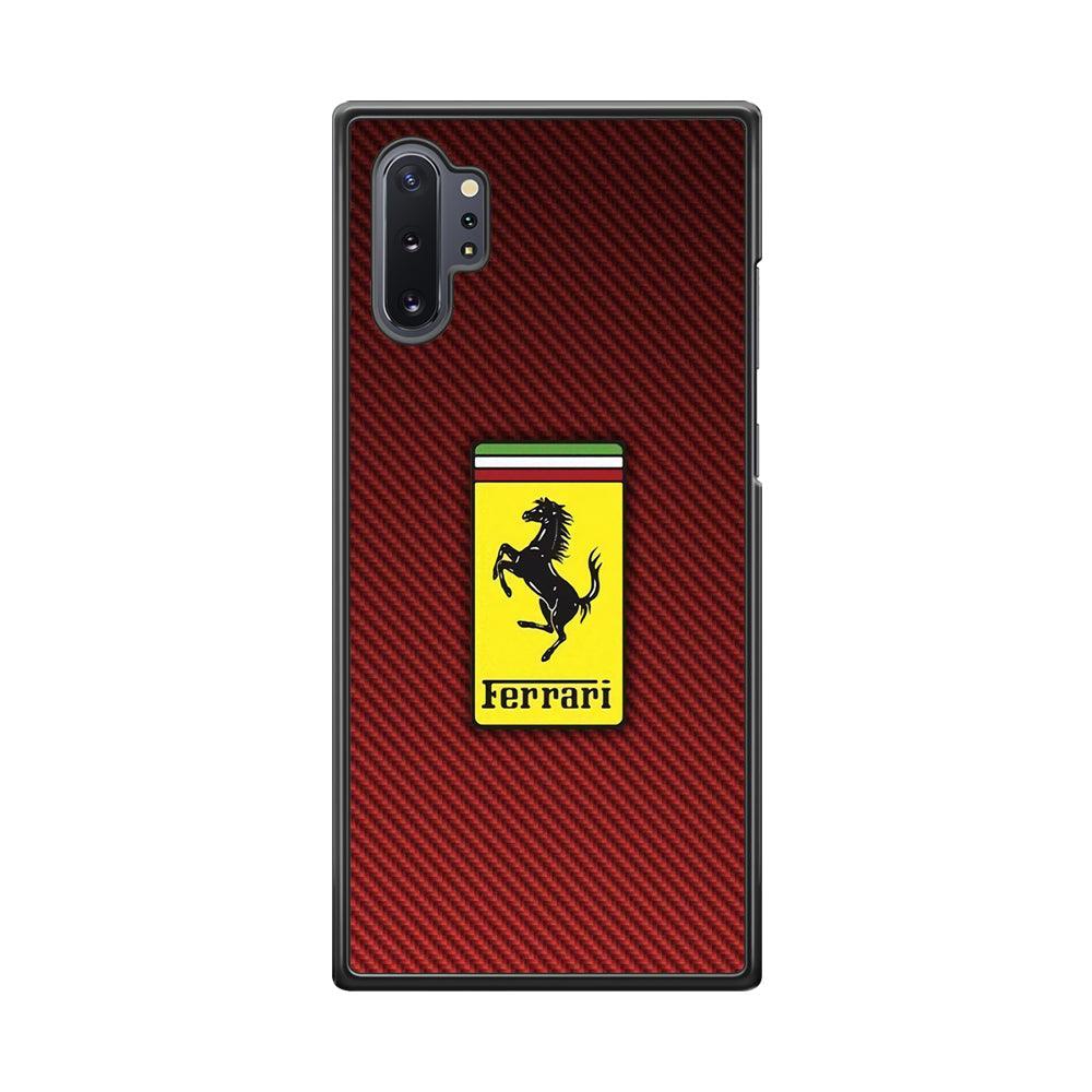 Ferrari Bloodshot Fiber Samsung Galaxy Note 10 Plus Case-Rubber Black (2D Case)-Oxvistore