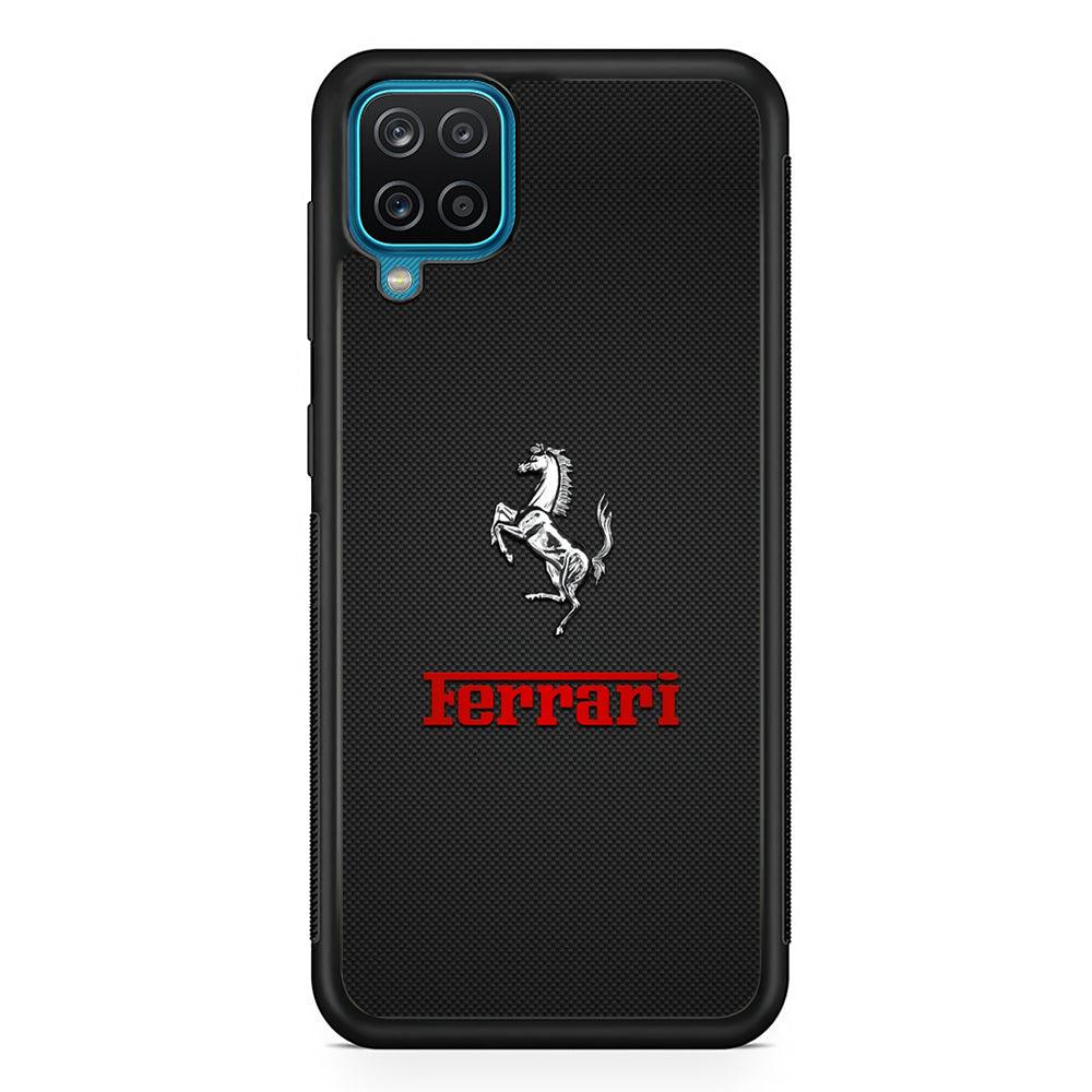 Ferrari Honour of Tradition Samsung Galaxy A12 Case-Rubber Black (2D Case)-Oxvistore