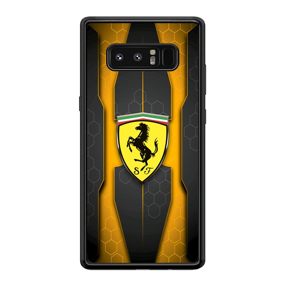 Ferrari Sweet Futuristic Shapes Samsung Galaxy Note 8 Case-Rubber Black (2D Case)-Oxvistore