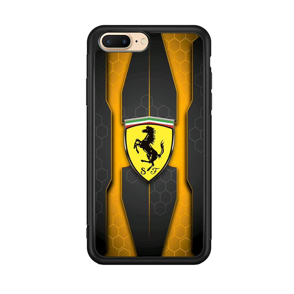 Ferrari Sweet Futuristic Shapes iPhone 7 plus Case-Rubber Black (2D Case)-Oxvistore