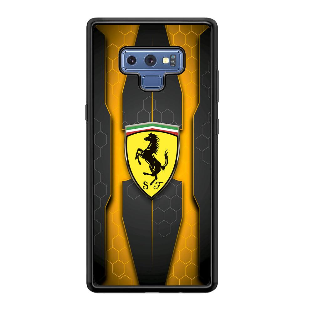 Ferrari Sweet Futuristic Shapes Samsung Galaxy Note 9 Case-Rubber Black (2D Case)-Oxvistore