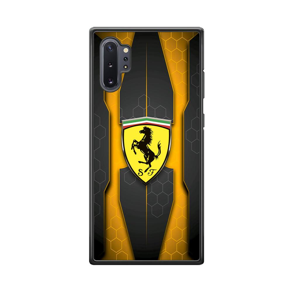Ferrari Sweet Futuristic Shapes Samsung Galaxy Note 10 Plus Case-Rubber Black (2D Case)-Oxvistore
