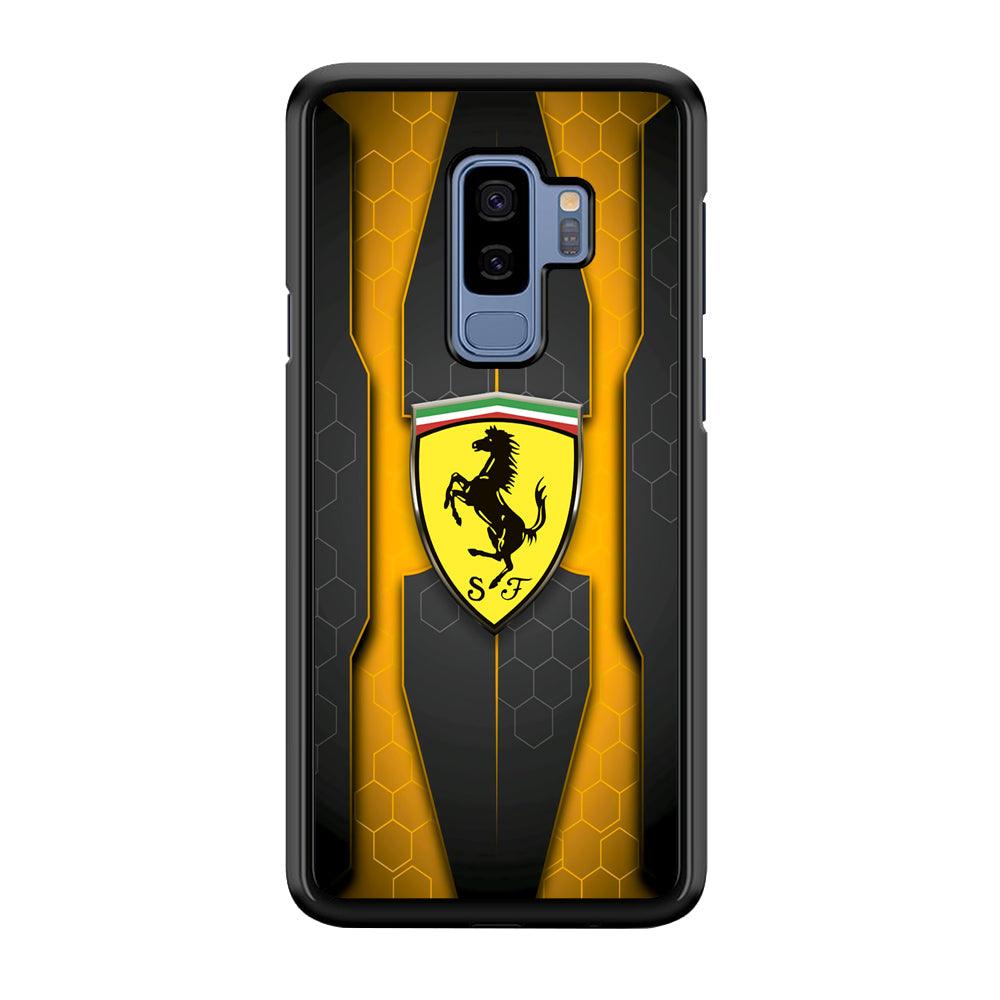 Ferrari Sweet Futuristic Shapes Samsung Galaxy S9 Plus Case-Rubber Black (2D Case)-Oxvistore