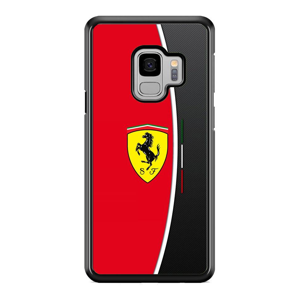 F1 Ferrari Vettel Samsung Galaxy S9 Case-Rubber Black (2D Case)-Oxvistore