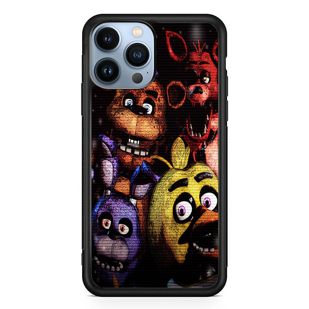 Five Nights at Freddy's Art 2D Rubber Phone Case-Black-Oxvistore