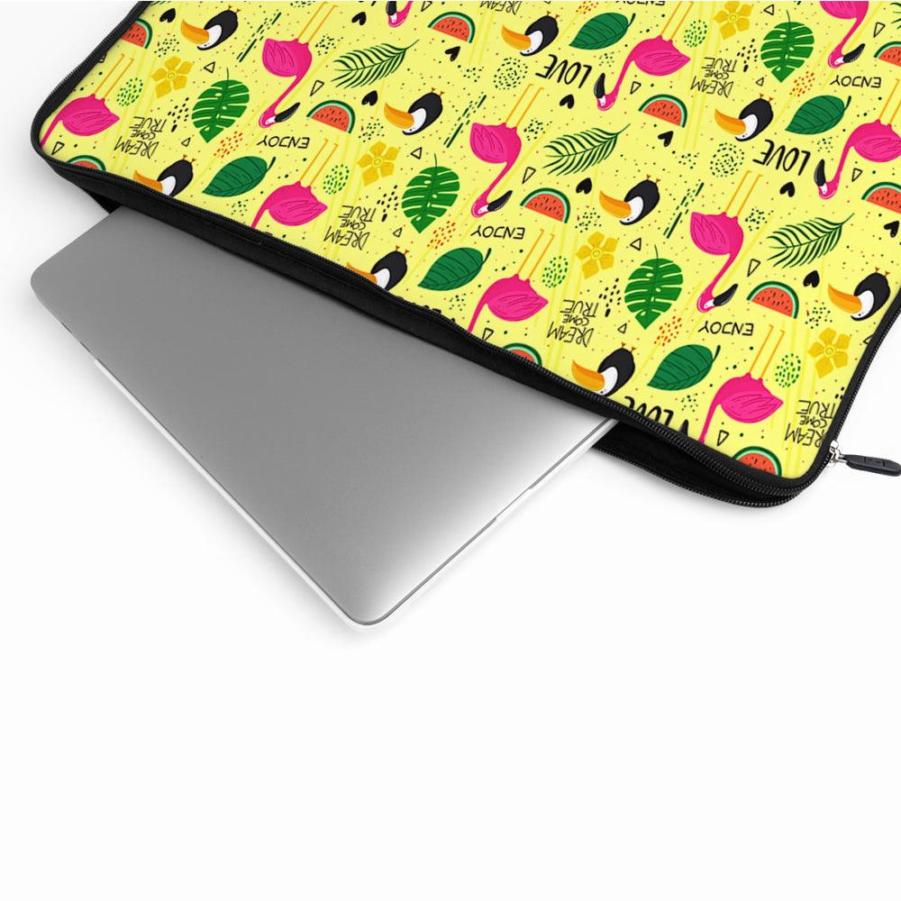Flamingo Summer Tropical Laptop Sleeve Protective Cover-Oxvistore
