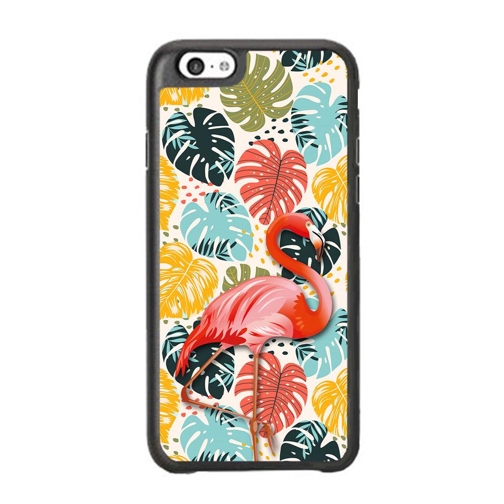 Flamingo Stand in Beauty iPhone 6 Plus | 6s Plus Case-Rubber Black (2D Case)-Oxvistore
