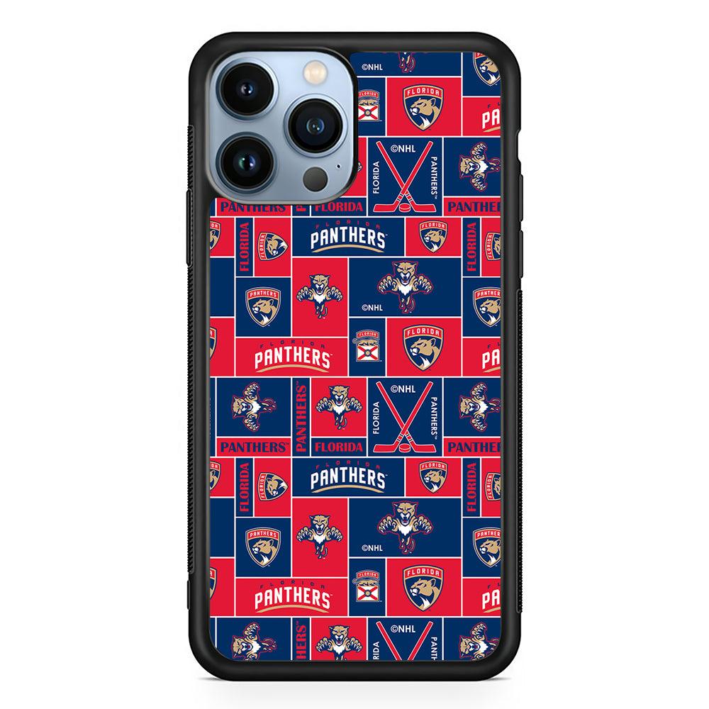 Florida Panthers Pattern 2D Rubber Phone Case-Black-Oxvistore