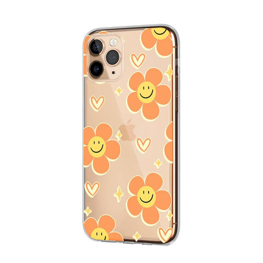 Flower Happiness Forever Clear Soft Case-Oxvistore