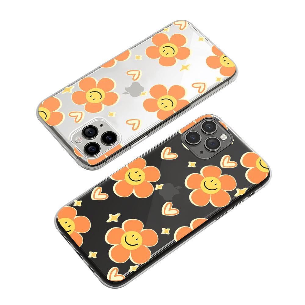Flower Happiness Forever Clear Soft Case-Oxvistore