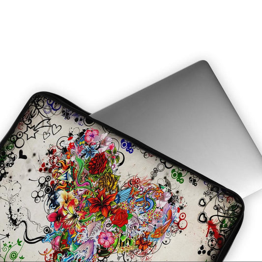 Flower Love Abstract Laptop Sleeve Protective Cover-Oxvistore