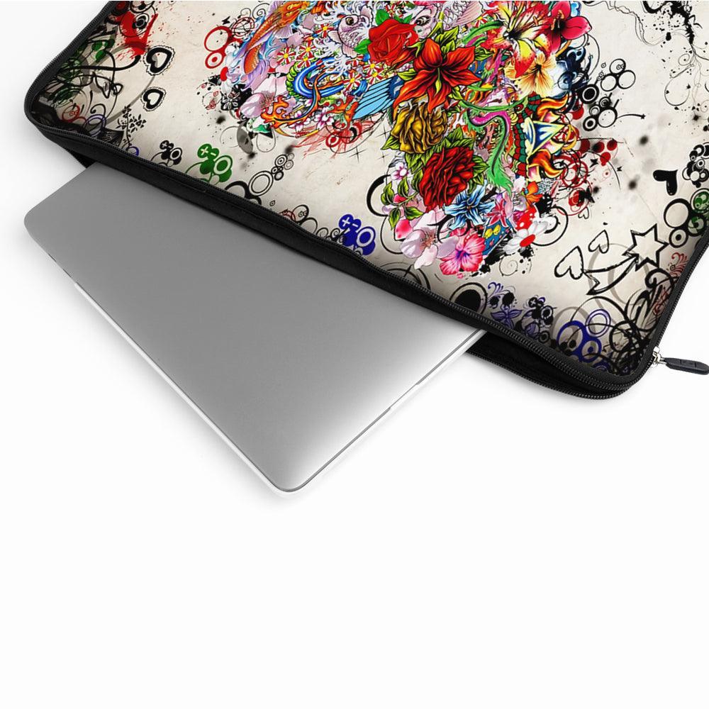 Flower Love Abstract Laptop Sleeve Protective Cover-Oxvistore