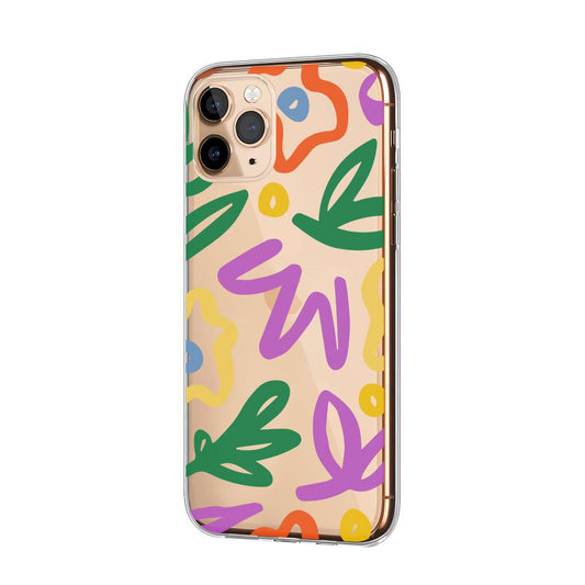 Flower Natural Shape Leaf Color Touch Clear Soft Case-Oxvistore