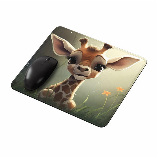 Fluffy Baby Giraffe Mouse Pads-Oxvistore