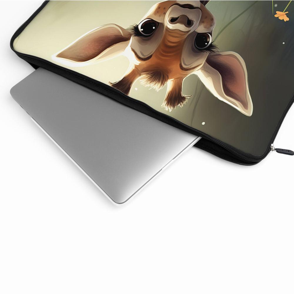 Fluffy Baby Giraffe Laptop Sleeve Protective Cover-Oxvistore