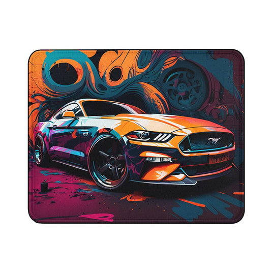 Ford Mustang Car Orange Mouse Pads | Custom Mouse Pad with Non-Slip Rubber Base