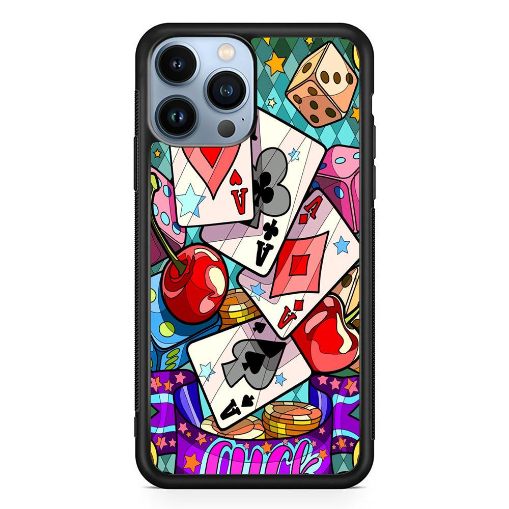 Four Ace Cards Cartoon 2D Rubber Phone Case-Black-Oxvistore