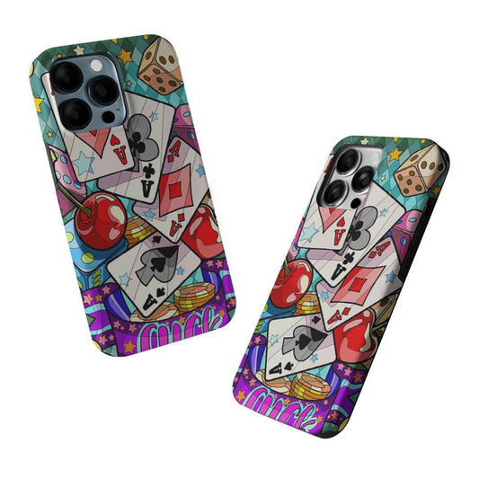 Four Ace Cards Cartoon 2 in 1 Tough Phone Case-Oxvistore
