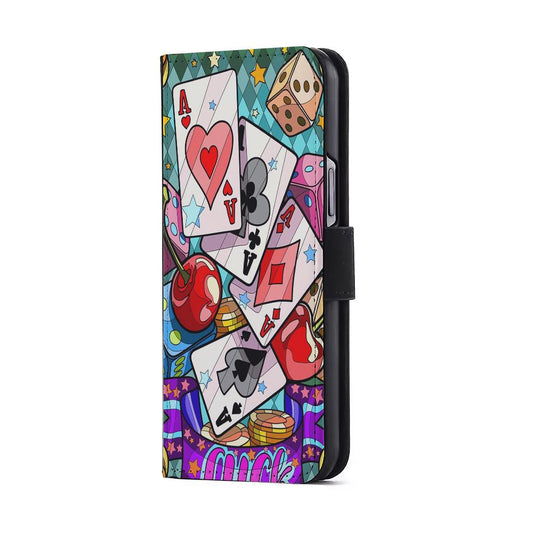 Four Ace Cards Cartoon Flip Wallet Phone Case-Oxvistore