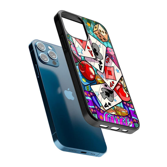 Four Ace Cards Cartoon 2D Rubber Phone Case-Oxvistore