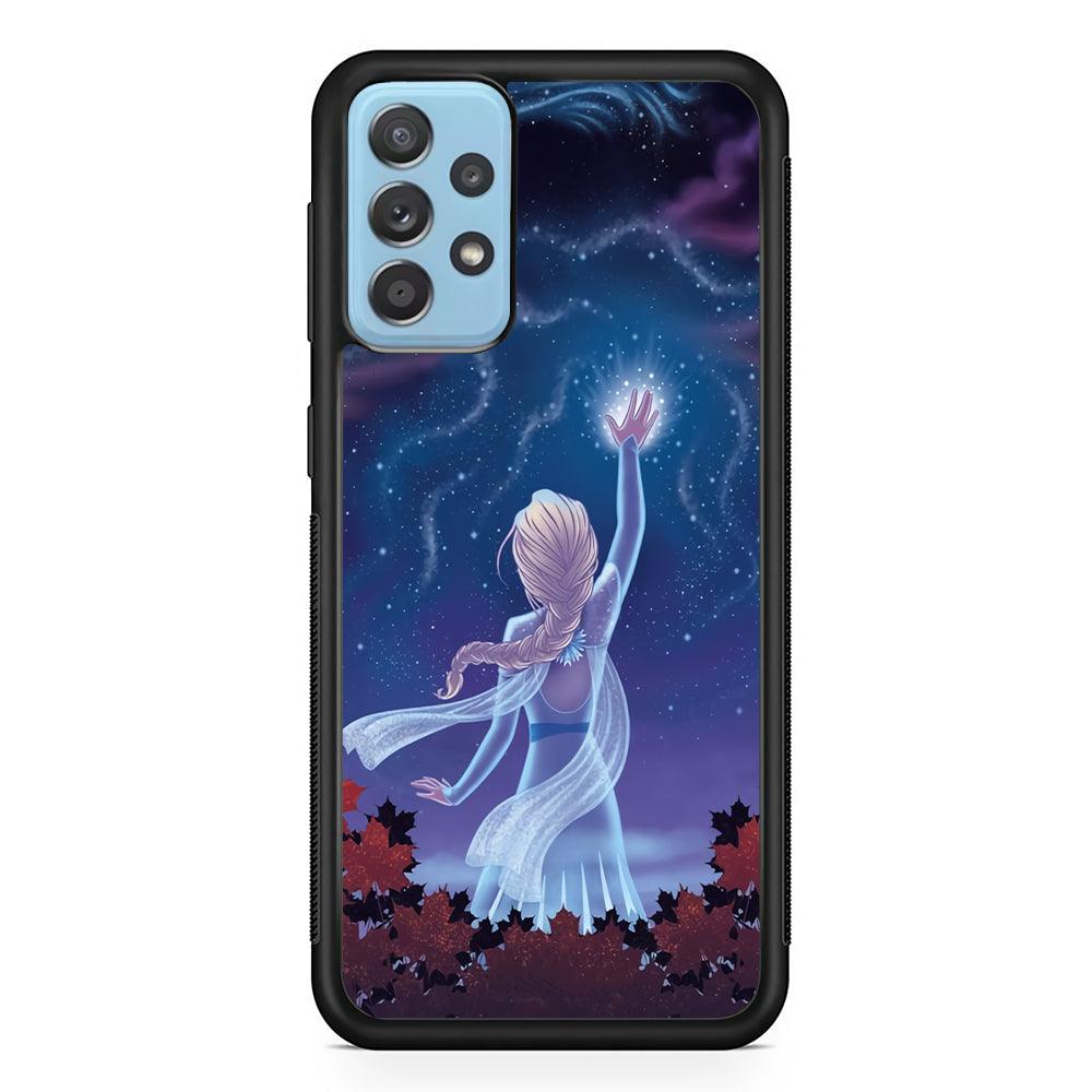 Frozen Catching The Light Samsung Galaxy A72 Case-Rubber Black (2D Case)-Oxvistore