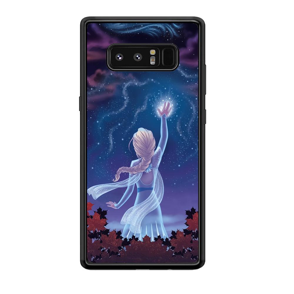 Frozen Catching The Light Samsung Galaxy Note 8 Case-Rubber Black (2D Case)-Oxvistore