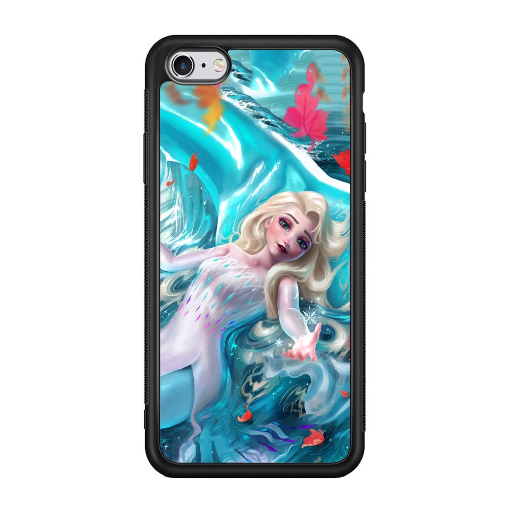 Frozen Elsa in Melting Snow iPhone 6 Plus | 6s Plus Case-Rubber Black (2D Case)-Oxvistore