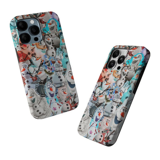 Frozen Olaf Aesthetic Collage 2 in 1 Tough Phone Case-Oxvistore