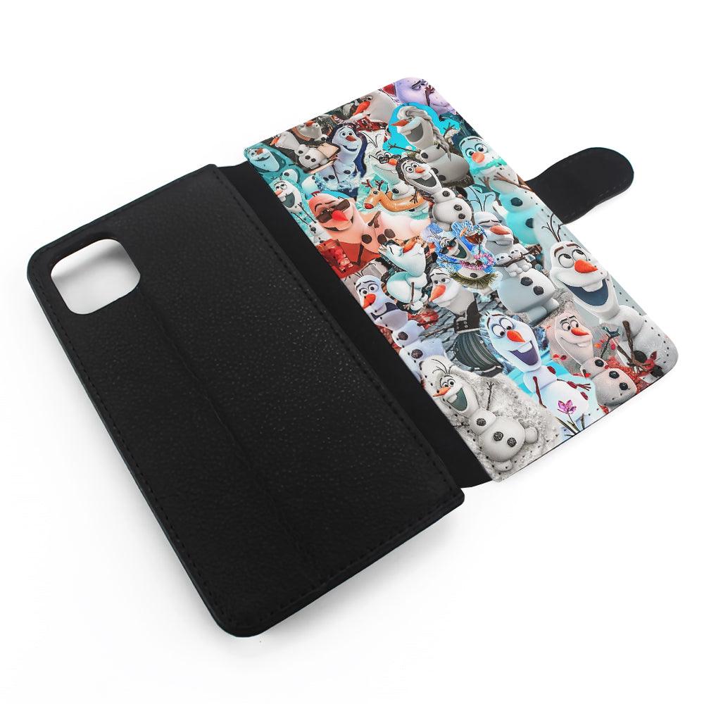 Frozen Olaf Aesthetic Collage Flip Wallet Phone Case-Oxvistore